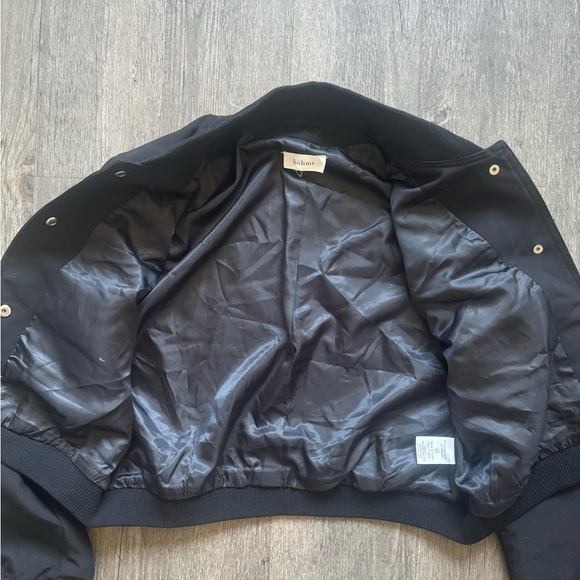 Bohme Classic Black Bomber Jacket - Picture 2 of 5